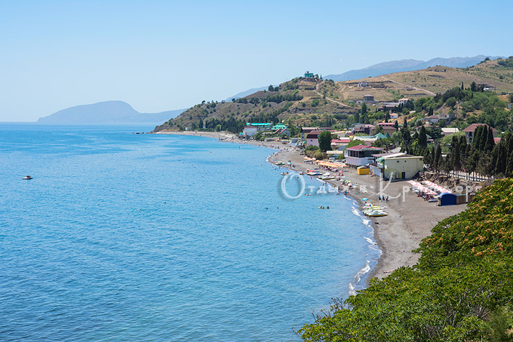 Вид на море и поселок, Солнечногорском